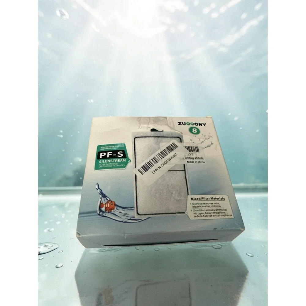 8 Pack PF-S Fish Tank Filter Cartridges for Top Fin Silenstream PF-S